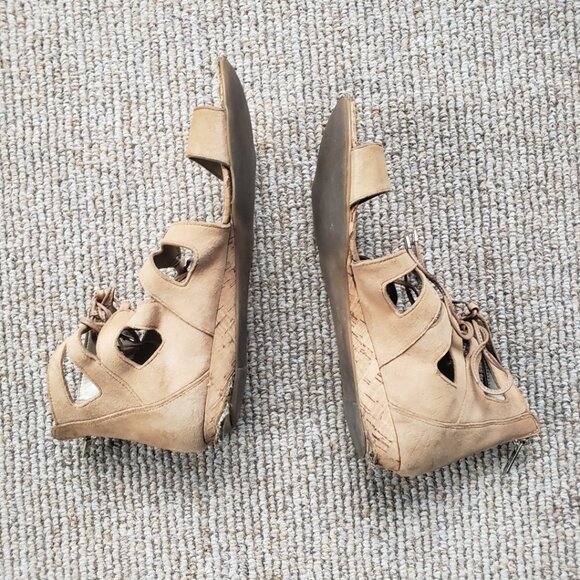 Sam Edelman Gladiator Sandals Thrashed Women's 9 Beige - Picture 2 of 4